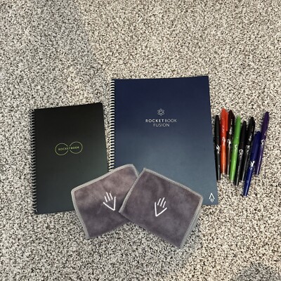 Rocketbook set - fusion Pocketbook notebook  pens Wipes