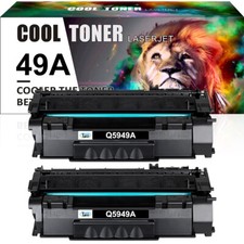 2PK Q5949A 49A Bk Toner Cartridge Compatible For HP LaserJet 1160 1320 3390 3392