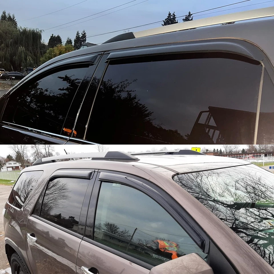Window Visors Sun Rain Guards for 2007-2016 GMC Acadia/2007-2010 Saturn Outlook Foto 4 de 4
