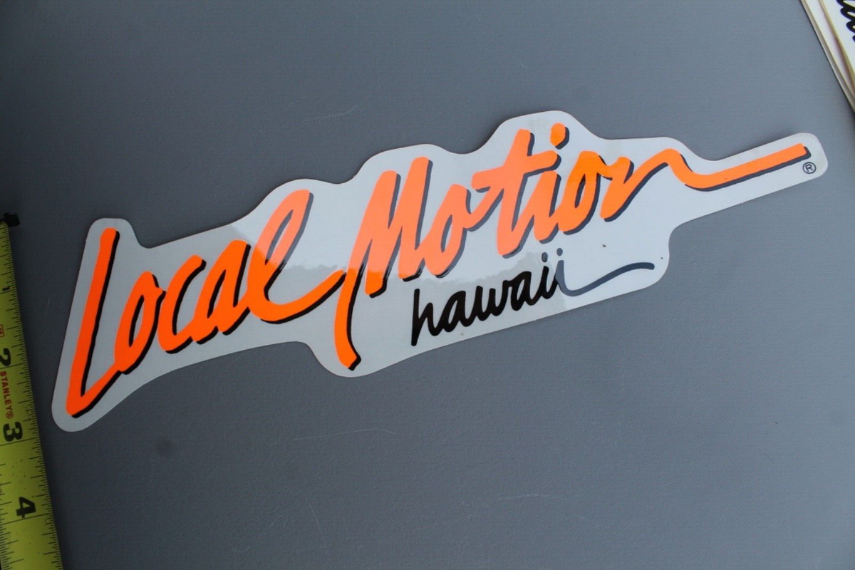 LOCAL MOTION Hawaii Surfboard Clear Neon Orange 80's LM1