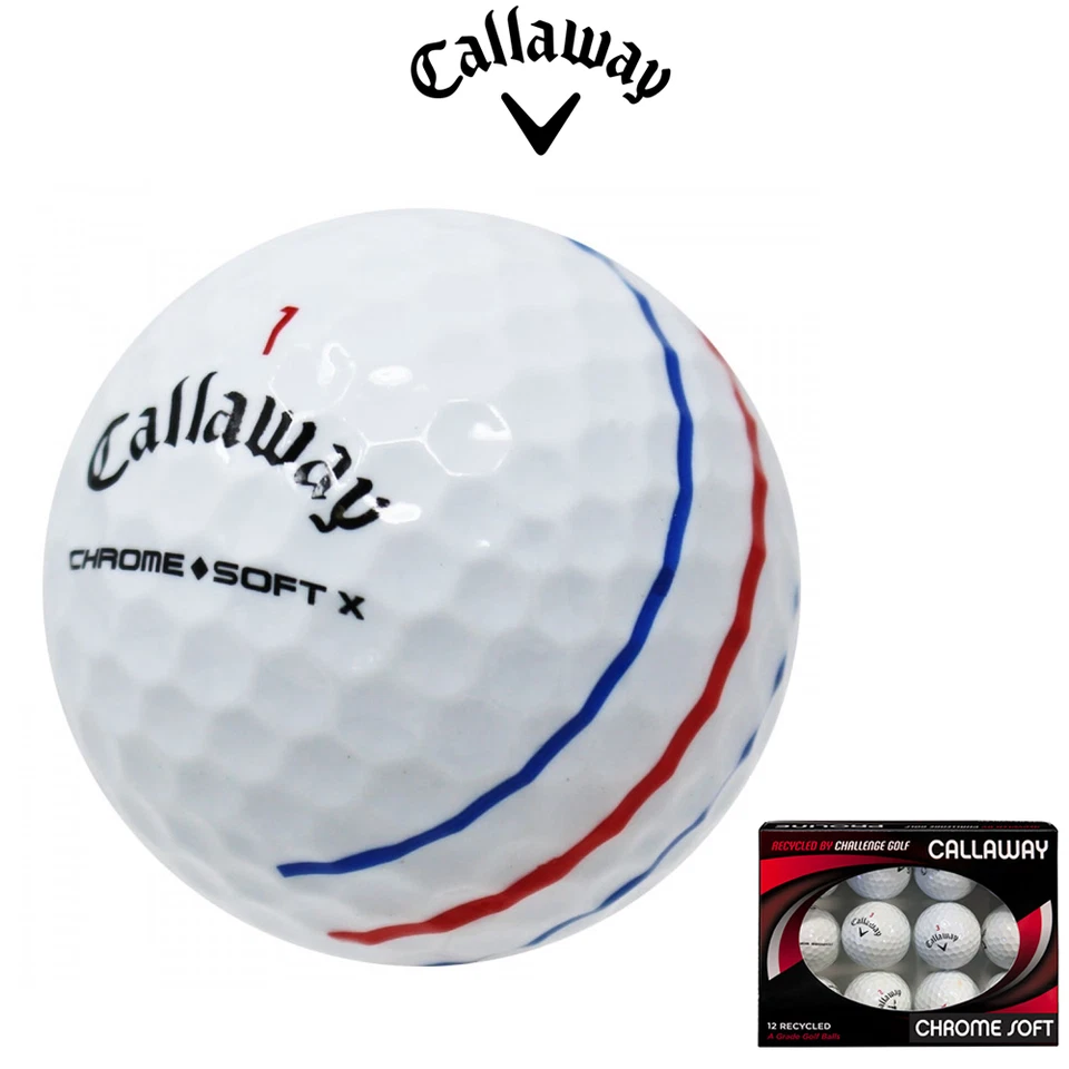 Callaway Triple Track Chrome Soft oder X GOLFBÄLLE DOZ recycelt KLASSE A KOSTENLOSER VERSAND