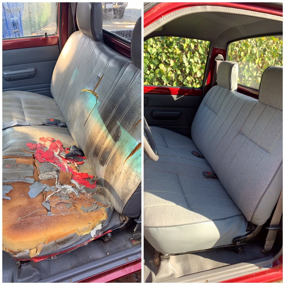 TOYOTA Pickup Bench Seat COVERS 1987-94  GREY Small Notch - Bild 1 von 4