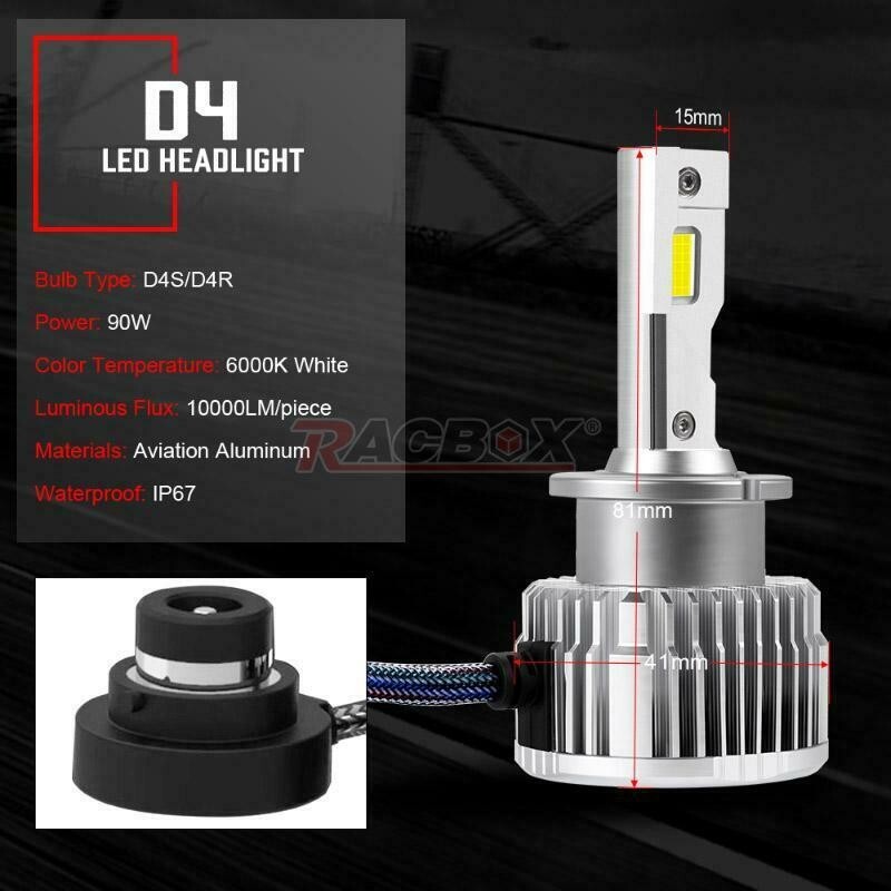 D4S D4R LED Headlight Kit Bulbs 180W 20000LM 6000K White HID