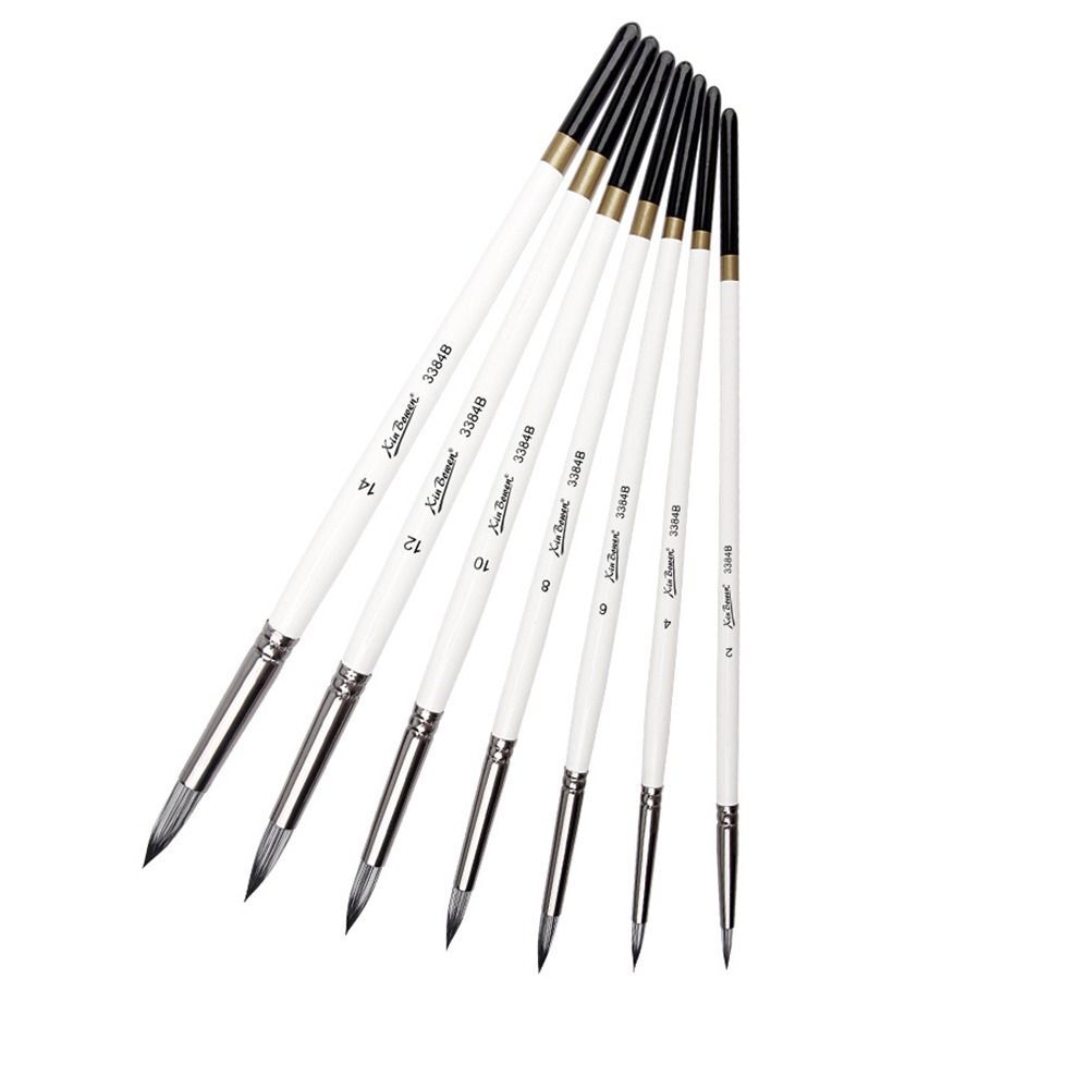 7Pcs/set Nylon Hair Watercolor Drawing Brushes Kits Art Supplies eBay