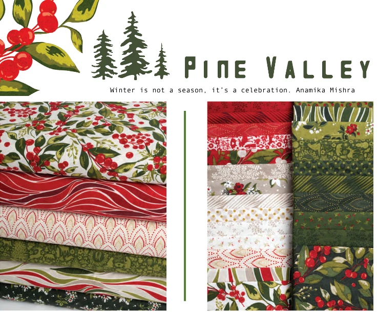 Moda PINE VALLEY Basic Grey CHARM PACK 42- 5" squares Quilt Fabric CHRISTMAS - Image 2 of 4