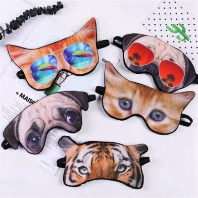 Schlafmaske Schlafbrille Augenmaske Eye Reise Maske Augenbinde Sleep Mask Tiere