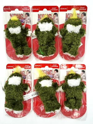 Kong Dr Noyz (6) Plush Squeaky Frogs XS Puppy Dog Fetch Toy With Extra Squeakers