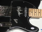 JETHRO TULL SIGNED BLACK ELECTRIC GUITAR MARTIN BARRE CLIVE BUNKER PSA COA — photo 2