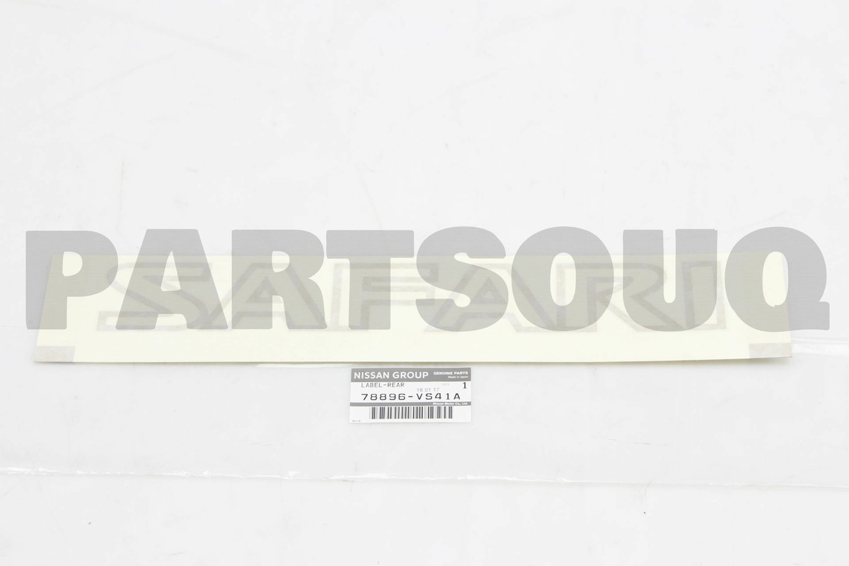 78896VS41A Genuine Nissan LABEL-NAME,REAR WINDOW 78896-VS41A | eBay