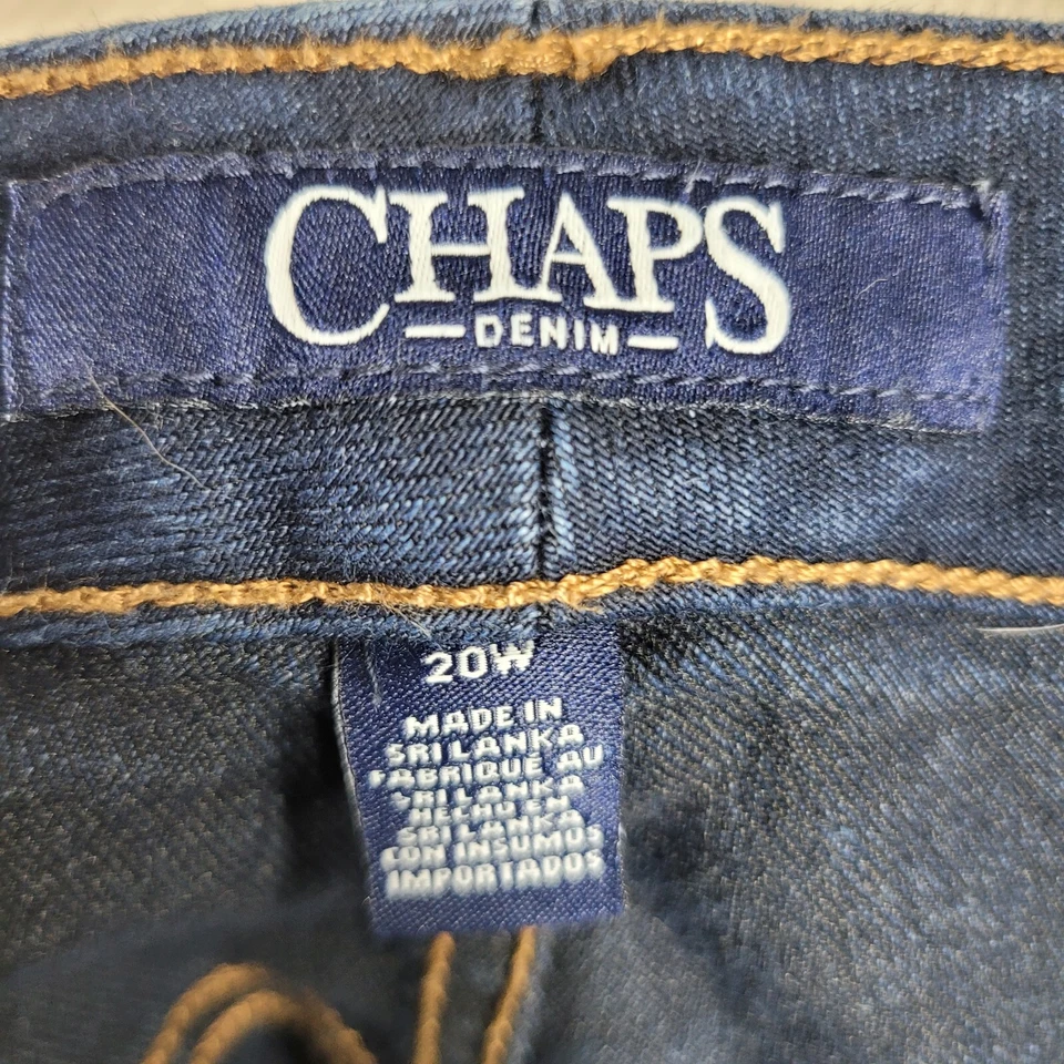 Pantalones de mezclilla ajustados de tiro alto talla 20 Chaps Jeans ajustados pierna ajustada 20W Jeggings Foto 4 de 4