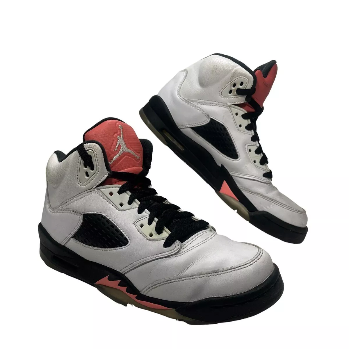 Nike Air Jordan V 5 Retro Sunblush 440892 115 White Black Size 7Y