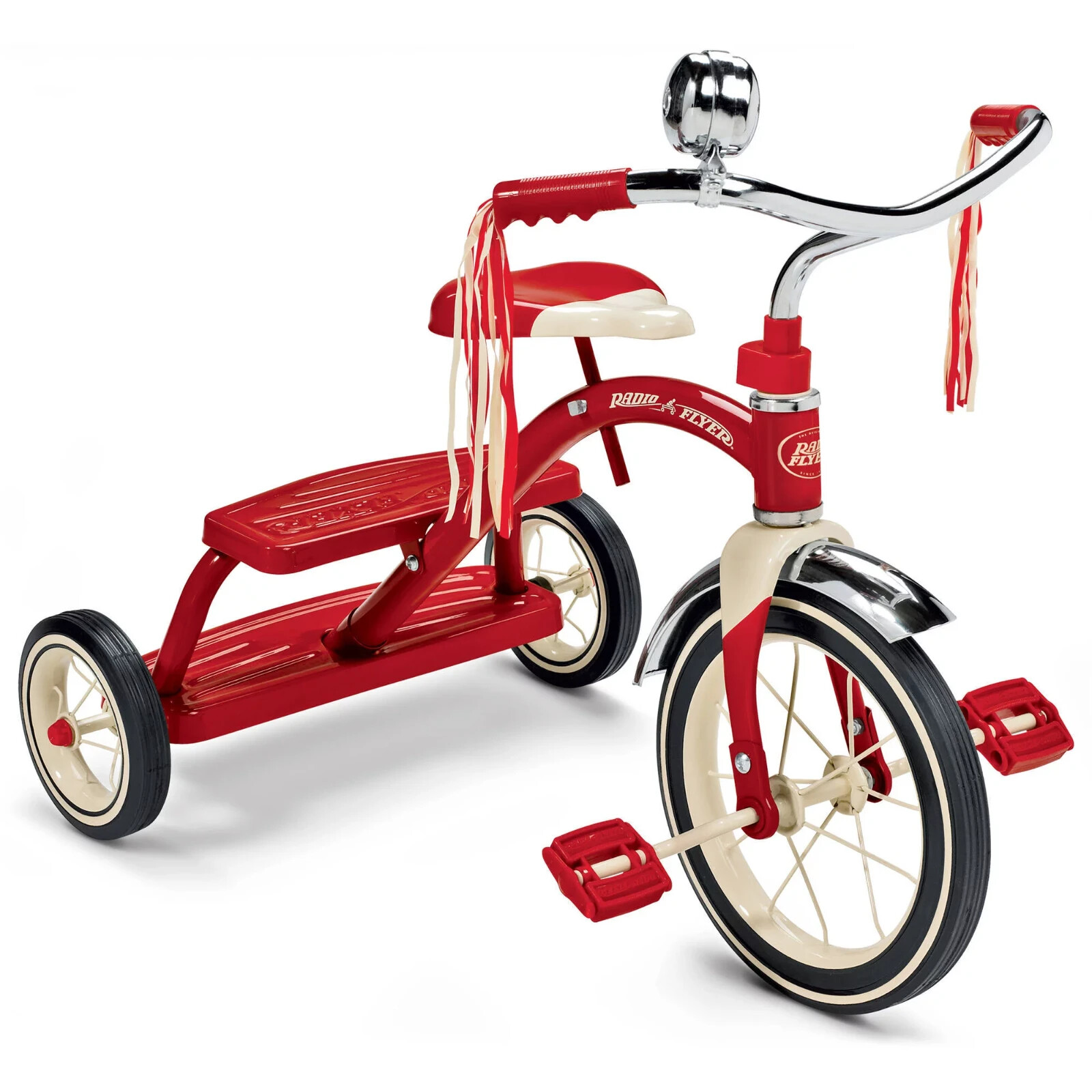 (New) Radio Flyer Tricycle Kids Classic Style Dual Deck Tricycle W/Handlebar Bell-Red (179.40 USD)