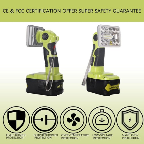 1000LM Jobsite Light Powered by 18V Max Li-ion Battery 9W Cordless Work Light US - Picture 6 of 11