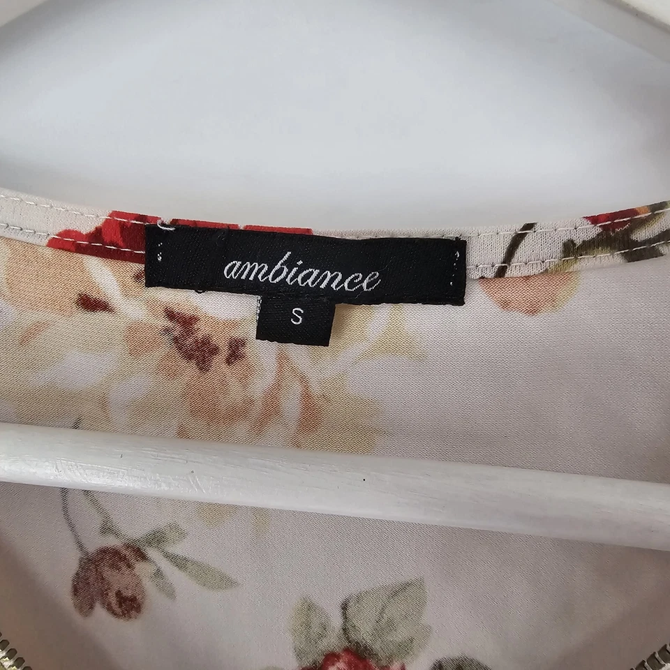 Mameluco Mujer Ambiance Apparel Blanco Floral Sin Mangas Talla S Foto 3 de 4