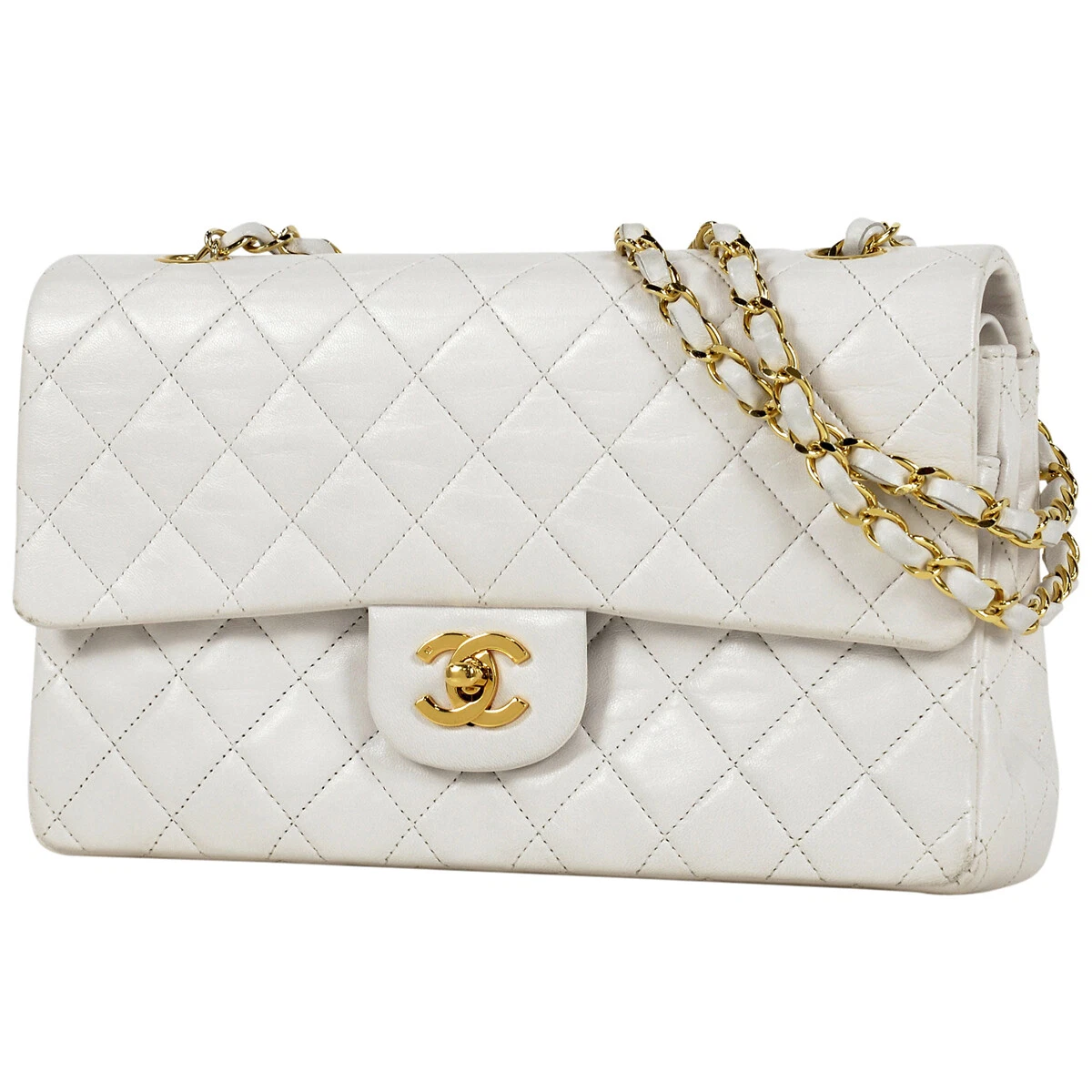 Chanel Classic Mini Flap Bag in White caviar ghw AGC1198  LuxuryPromise