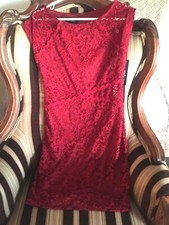 hot LACE CUT OUTS RED PARTY prom WOMENS SZ 7 JRS SEXY FUN NWT BCX dress