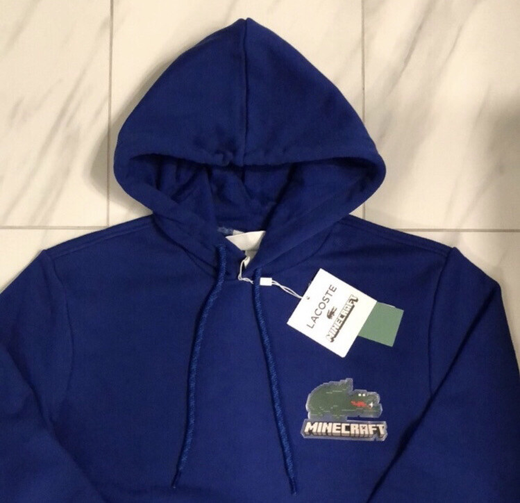 Lacoste X Minecraft Men's Pullover Hoodie Blue $210 New | eBay