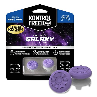 Purple Galaxy Kontrol Freek  PS4/PS5 Controllers And Xbox Message For Specific