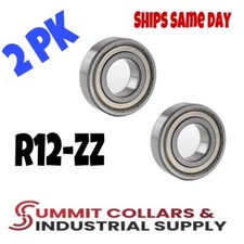 R12-ZZ C3 EMQ Premium Shielded Ball Bearing, 3/4"x1-5/8"x7/16", R12z 2 QTY 