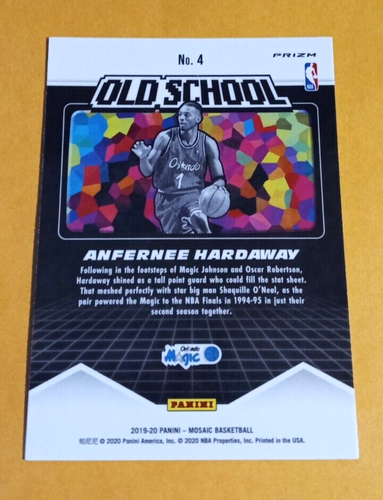 2019-20 Panini Mosaic - Old School Anfernee Hardaway #4 - Green Mosaic Prizm - Picture 2 of 2