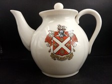 Goss Crested China - ABERGAVENNY/ARMS OF WALES Crests - Melon Tea Pot 114mm Goss