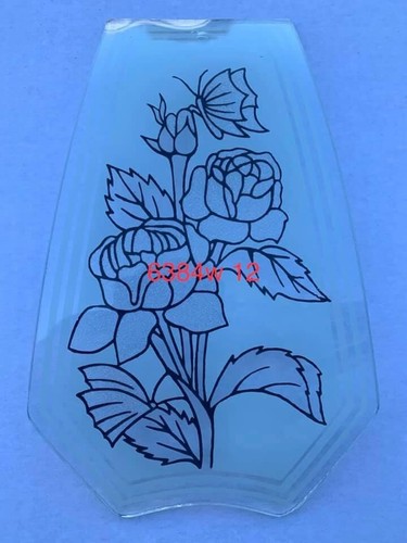 OK ILUMINACIÓN TÁCTIL DE REPUESTO VIDRIO 1 Panel Flor Blanca Rosa Mariposa