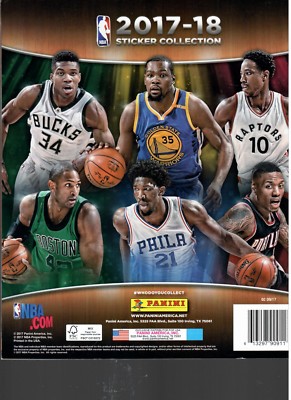 1) 2017-2018 NBA PANINI -NBA Sticker Collection Albums New -Books
