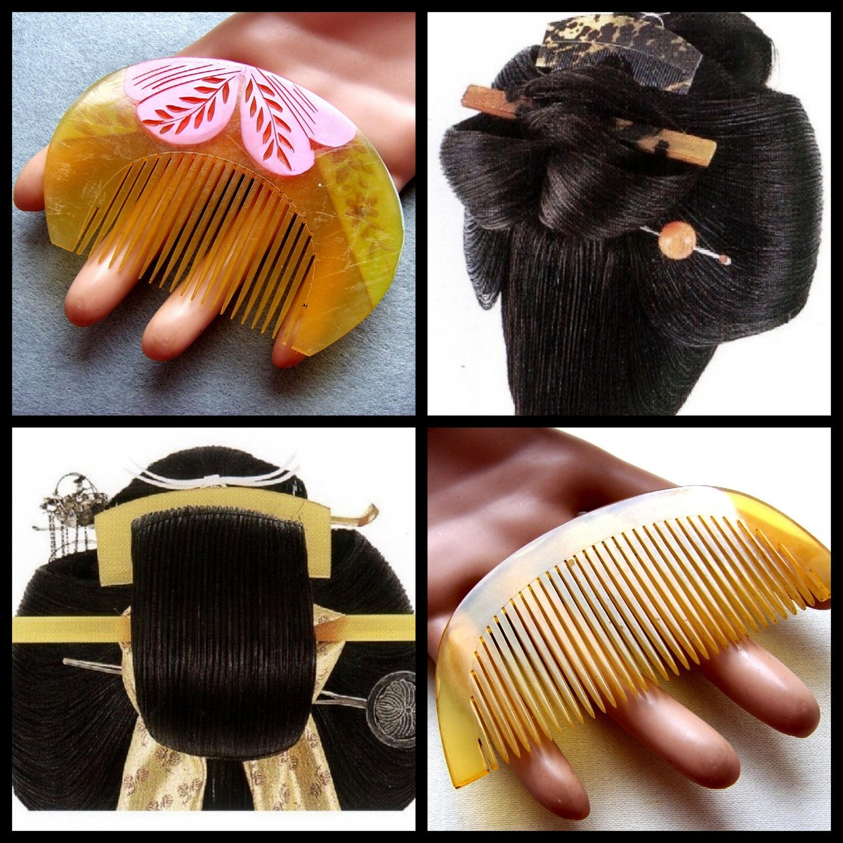 Pair of Japanese Hair Combs Kyoto Boxwood Combs — Google Arts & Culture main image 3