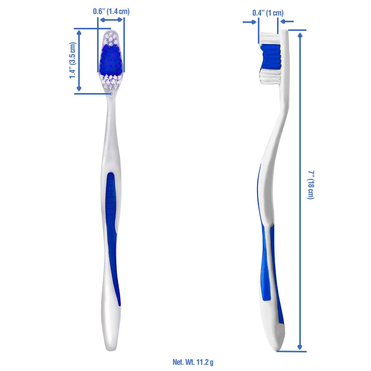 100 Pack Toothbrush Standard Classic Medium Soft Individually Wrapped