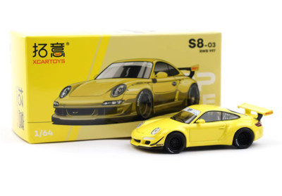 POPRACE 1/64 Yellow Porsche RWB 997 alloy car model toy | eBay