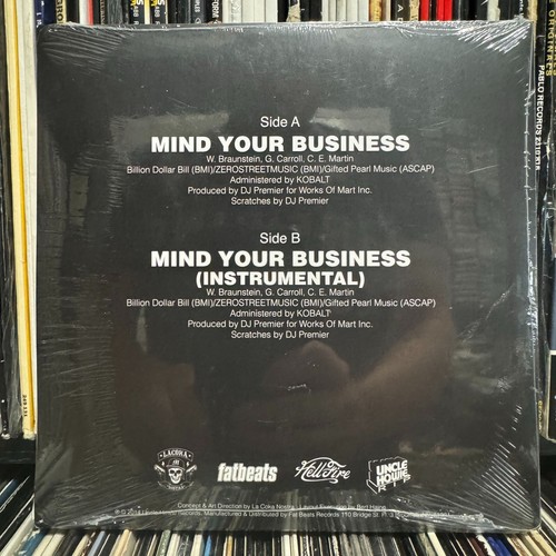 LA COKA NOSTRA + DJ PREMIER - MIND YOUR BUSINESS (7") 2014!! ILL BILL + SLAINE - Picture 2 of 2