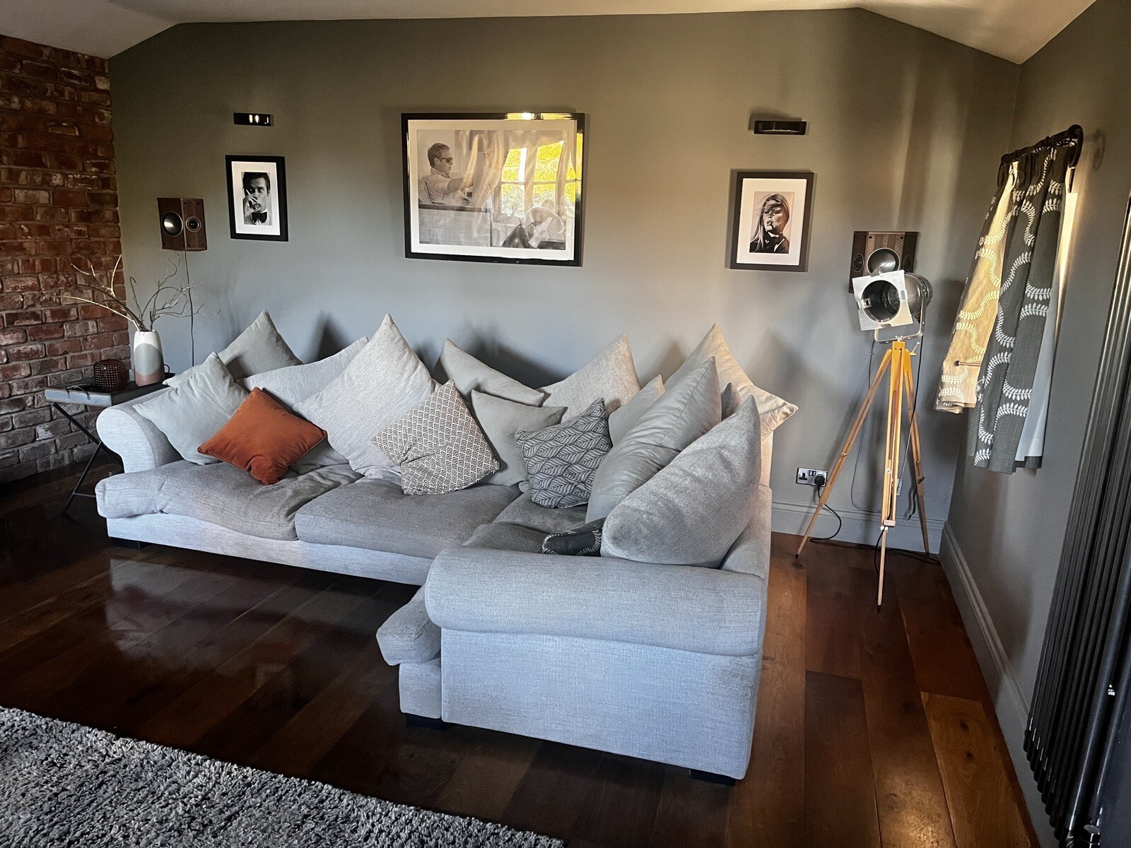 Corner Sofa Grey eBay