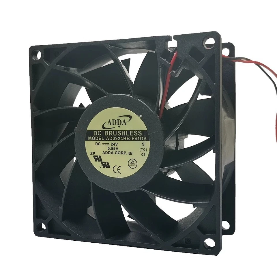 AD0924HB-F91DS 9038 9CM DC24V 0.55A Two wire high air volume cooling fan - Image 2 of 4