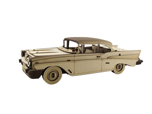 3D Wooden Vintage Chev Bel Air 1957 Car Puzzle, 170 Pieces Puzzle Kit, New - 第 2/4 張圖片