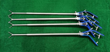 4pc Laparoscopic Tenaculum Forceps 12mmx460mm Double Action Reusable Instruments