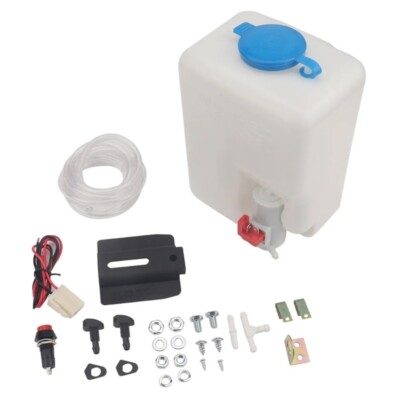 Universal Car Windshield Wiper Reservoir 12V Electric Pump Sprayer Washer Bottle