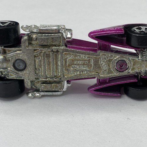 Coche Mattel Malasia de colección Hot Wheels 1999 Screamin Hauler primeras ediciones púrpura - Imagen 7 de 8