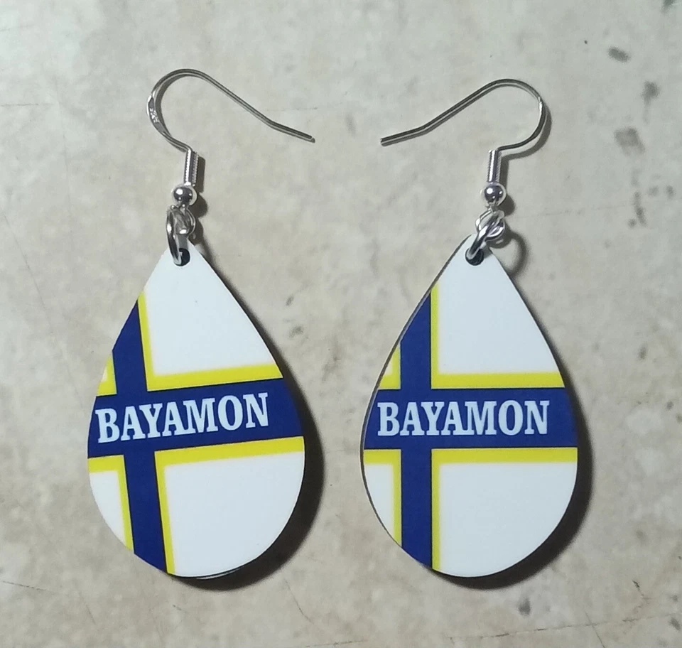 Aretes de Mujer Diseño Puerto Rico El Diseño Es De Los 2 Lados - Изображение 3 из 4