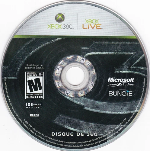 *REPLACEMENT* HALO 3 (Microsoft Xbox 360, 2007) **FRENCH GAME DISC ONLY**