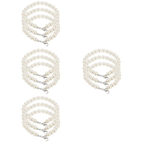 Set of 4 Pearl Chain Mobile Phone Case Lanyard Charm Lanyards for Women - Zdjęcie 11 z 12