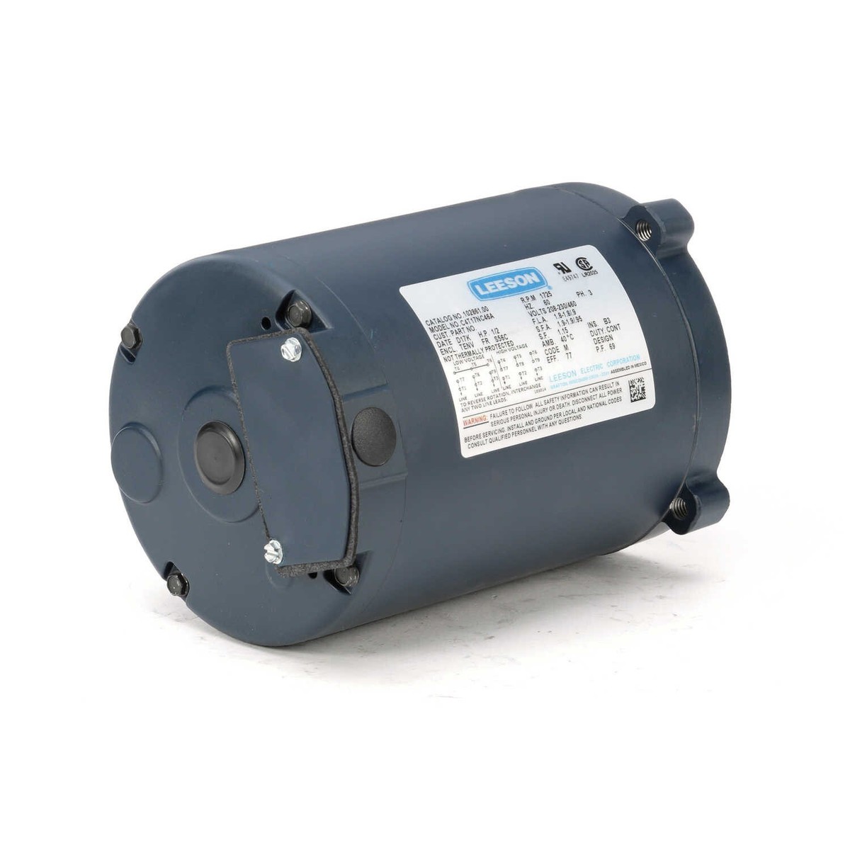 Leeson 102861.00 Electric Motor 1/2 HP 1725 Rpm 3PH 208-230 Leeson 102861.00 Electric Motor 1/2 HP 1725 Rpm 3PH 208-230