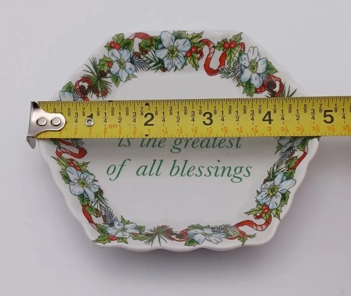 Plato Spode ""Árbol de Navidad"" patrón vacaciones plato baratija memoria amistad - Imagen 3 de 6