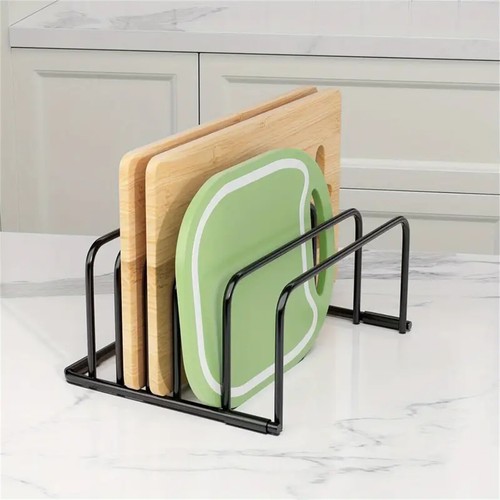 Chopping Board Organizer Cutting Board Storage Shelf Pot Lid Rack Dish Holder - Picture 4 of 13
