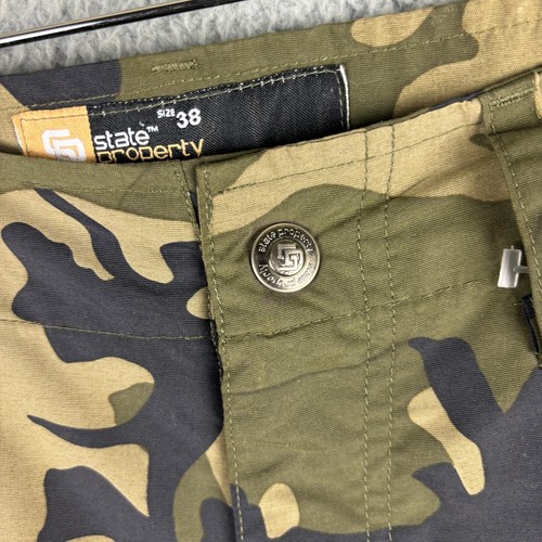 Vintage Rocawear State Property Nylon Cargo Pants Mens 38 Camouflage Baggy Y2K - Picture 12 of 18