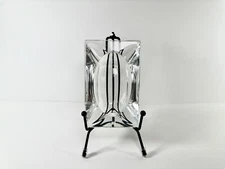 Ashtray Solid Chunky Clear Glass 70's Rectangle Retro Mod NOS Vintage 4.75”x3”x1