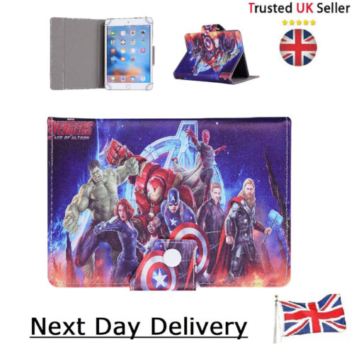 case for various Samsung Galaxy tablet models Avengers Heros stand-up kids cover - Picture 3 of 28