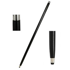 Vintage Black Wood/Nickel Walking Stick Only For Cane Handle Only wooden shaft 