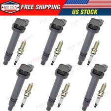 UF507 6 Ignition Coils + 6 Spark Plugs for Lexus GS300 GS350 IS250 LS460 Sequoia