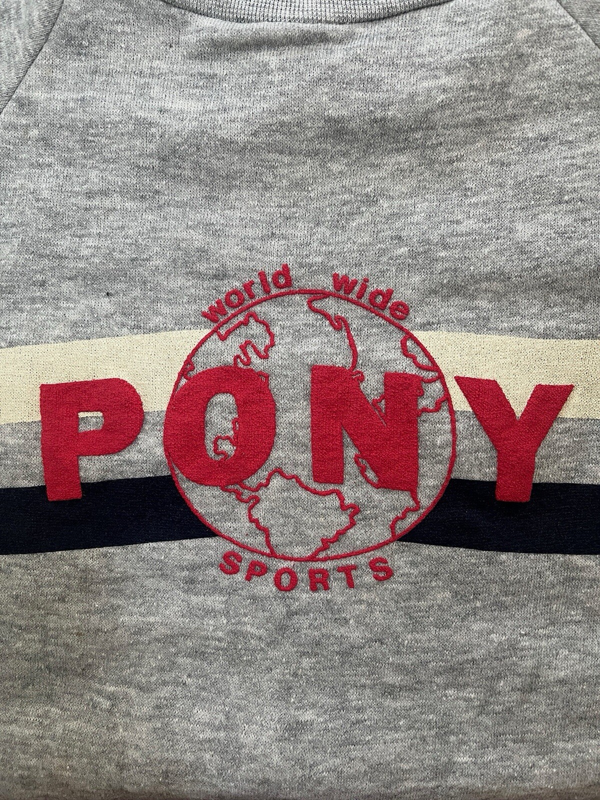 felpa girocollo pony vintage uomo taglia media deadstock nuova con etichetta anni 80 made in USA
