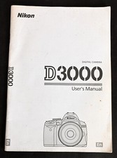 Original Nikon D3000 Comprehensive User Manual 2009 Edition - Excellent